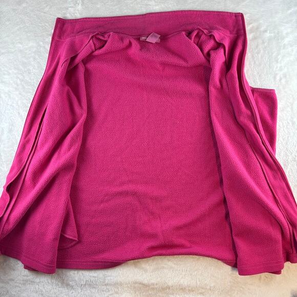 Woman Within Fleece Vest Women's 1X Fleece Pink Cozy - Picture 3 of 6